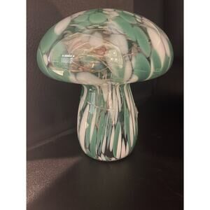 NWT Fairy Mushroom Light Confetti Glass Green MCM